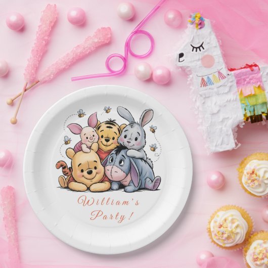 Pooh & Friends Pastel ペーパープレート (パーティー)