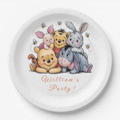 Pooh & Friends Pastel ペーパープレート (正面)