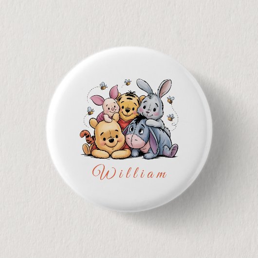 Pooh & Friends Pastel 缶バッジ (正面)