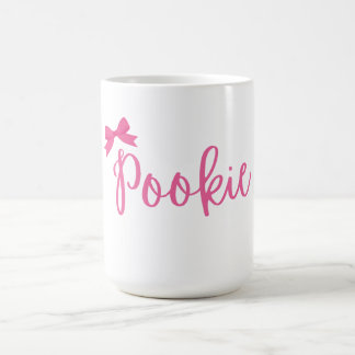 "Pookie" かわいい ピンク マグ カップ