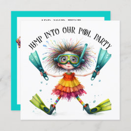 POOLまたはビーチパーティー 招待状