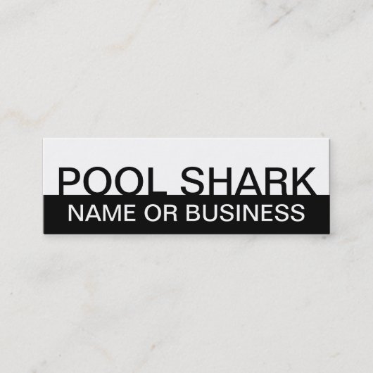 POOL はっきりした SHARK (色のカスタマイズ可能) スキニー名刺 (正面)