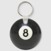 Pool 8 Ball Keychain Personalize YOUR NAME IDラベル キーホルダー (裏面)