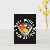 Pool 9のBall With Attitude Shirt カード (黄色い花)