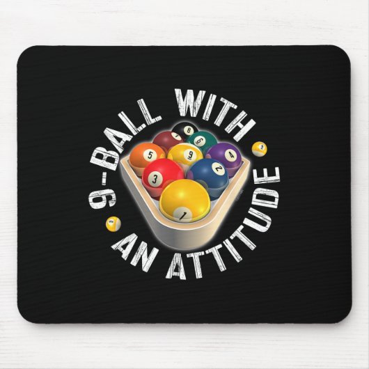 Pool 9のBall With Attitude Shirt マウスパッド (正面)