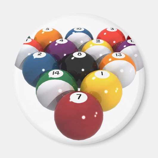 Pool Balls / Billiards: 3D Model: マグネット (正面)