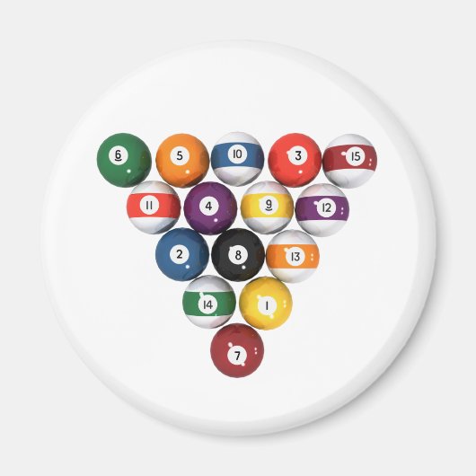 Pool Balls / Billiards: 3D Model: マグネット (正面)