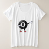 Pool Billard Ball Dabbing Gift for Player Men プラスサイズTシャツ (デザイン正面)