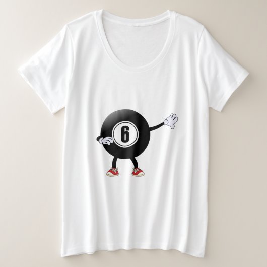 Pool Billard Ball Dabbing Gift for Player Men プラスサイズTシャツ (デザイン正面)