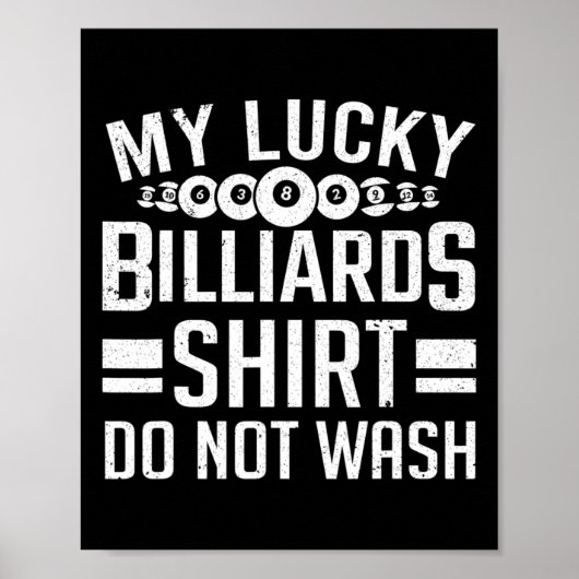 Pool Billiard Outfit For Pool Player Billiard Play ポスター (正面)