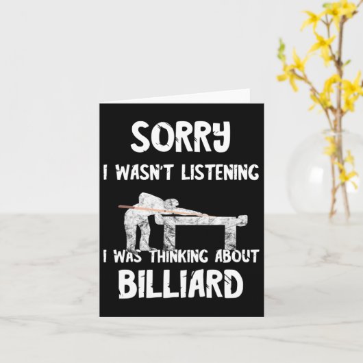 Pool Billiard Snooker Player 8 Ll Playing Billiard カード (黄色い花)