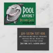 Pool.Billiards.Cards.Poker.Bar.Nightクラブ。テーブル 名刺 (正面/裏面)