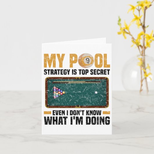 Pool Billiards Snooker Cue Player 12  カード (黄色い花)