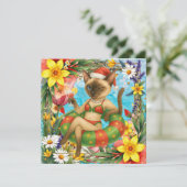 Pool Birthday Party for Cat Lovers  サンキューカード (スタンド正面)