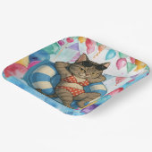 Pool Birthday Party for Cat Lovers  ペーパープレート (傾斜あり)