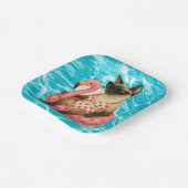 Pool Birthday Party for Cat Lovers  ペーパープレート (傾斜あり)