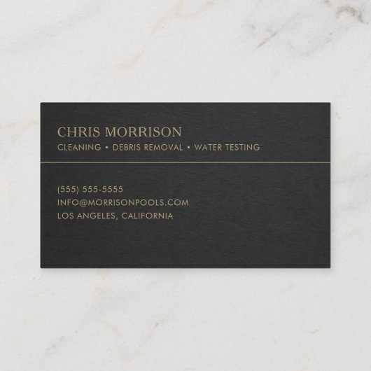 Pool Cleaning Business Card 名刺 (裏面)