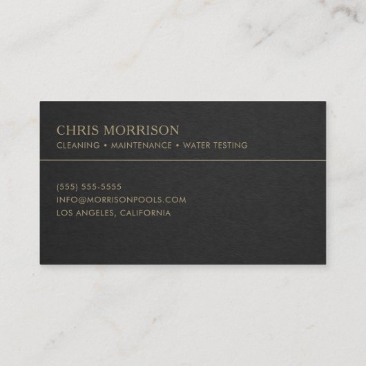 Pool Cleaning Services Business Card 名刺 (裏面)