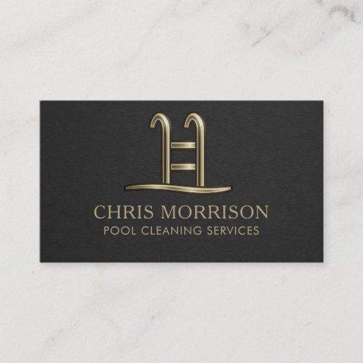 Pool Cleaning Services Business Card 名刺 (正面)