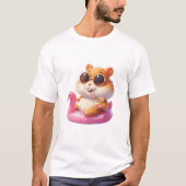 Pool Day Hamster – Cool Summer TinyFur Tee Tシャツ (正面)