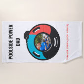 Pool Float Weight Plate Custom Photo Summer Vibes ビーチタオル (正面)