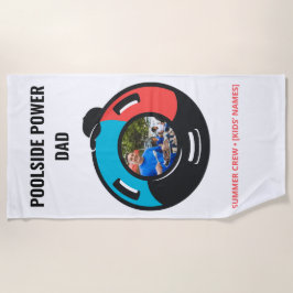 Pool Float Weight Plate Custom Photo Summer Vibes ビーチタオル