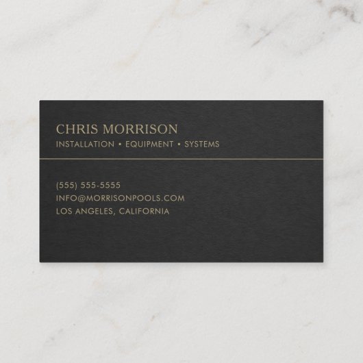 Pool Installation Business Card 名刺 (裏面)