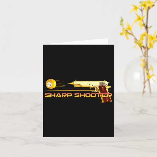 Pool Ll Sharp Shooter Billiards Gun Yellow  カード (黄色い花)