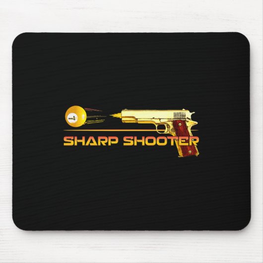 Pool Ll Sharp Shooter Billiards Gun Yellow マウスパッド (正面)