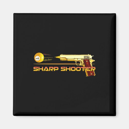 Pool Ll Sharp Shooter Billiards Gun Yellow  マグネット (正面)