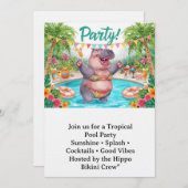 Pool party 招待状 (正面/裏面)