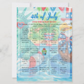 Pool Party 4th of July Bingo  game card シーズンカード (正面)