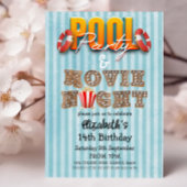 Pool Party and Movie Night  招待状