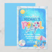 Pool Party Birthday Invitation 招待状 (正面/裏面)
