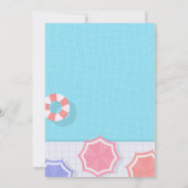 Pool Party Birthday Invitation - Summer Theme 招待状 (裏面)