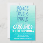 Pool Party Birthday Party Invitation 招待状 (正面)