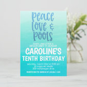 Pool Party Birthday Party Invitation 招待状 (スタンド正面)