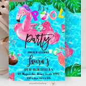Pool Party Birthday Sea party Tropical 招待状