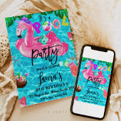 Pool Party Birthday Sea party Tropical 招待状