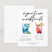 Pool Party Blue Lagoon Shirley Temple Drinks Menu (正面/裏面)