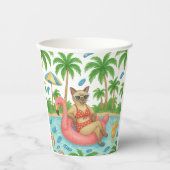 Pool Party for Siamese Cat lovers  紙コップ (正面)