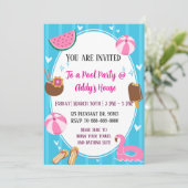 Pool Party Fun! Birthday Pool Party! 招待状 (スタンド正面)