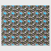 Pool Party Gift Wrapping Paper - Black ラッピングペーパー (フラット)