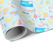 Pool Party Gift Wrapping Paper - Blue ラッピングペーパー (ロールコーナー)
