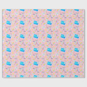 Pool Party Gift Wrapping Paper - Pink ラッピングペーパー (フラット)