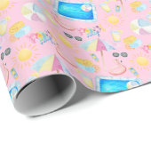 Pool Party Gift Wrapping Paper - Pink ラッピングペーパー (ロールコーナー)