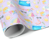 Pool Party Gift Wrapping Paper - Purple ラッピングペーパー (ロールコーナー)