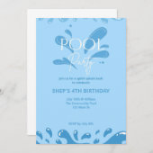 pool party invitation 招待状 (正面/裏面)