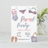 Pool Party Invitation, Pool Party Invite 招待状 (スタンド正面)