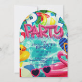 Pool party kids invitation 招待状 (正面)